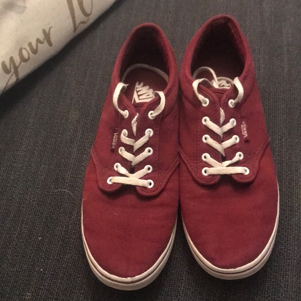 Lightly used Maroon Vans